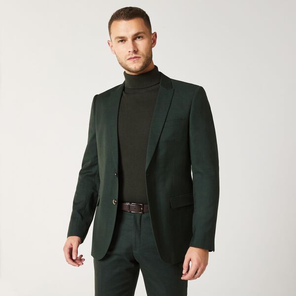 Montorso Tailored Suit Jacket, Dark Green, hi-res